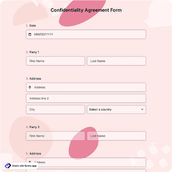 Confidentiality Agreement Template: forms.app