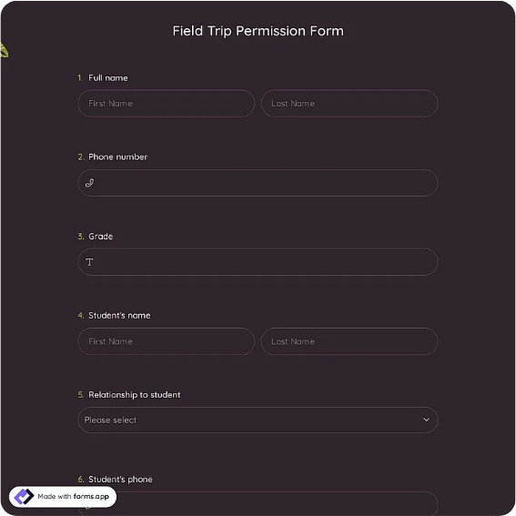 Preview of Field Trip Permission Form Template