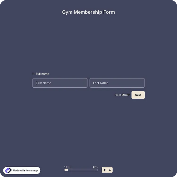Gym Membership Agreement Template: forms.app