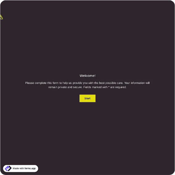 Patient Intake Form Template: forms.app