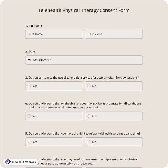 Preview of Telehealth Consent Form Template